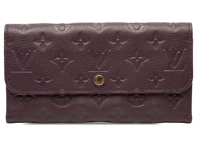 Cartera larga Louis Vuitton Sarah Monogram Empreinte Purple Púrpura