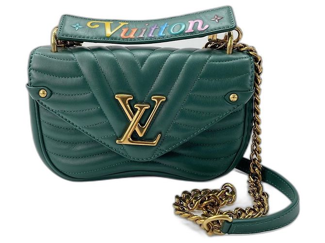 Borsa a tracolla Louis Vuitton New Wave PM, Green Verde