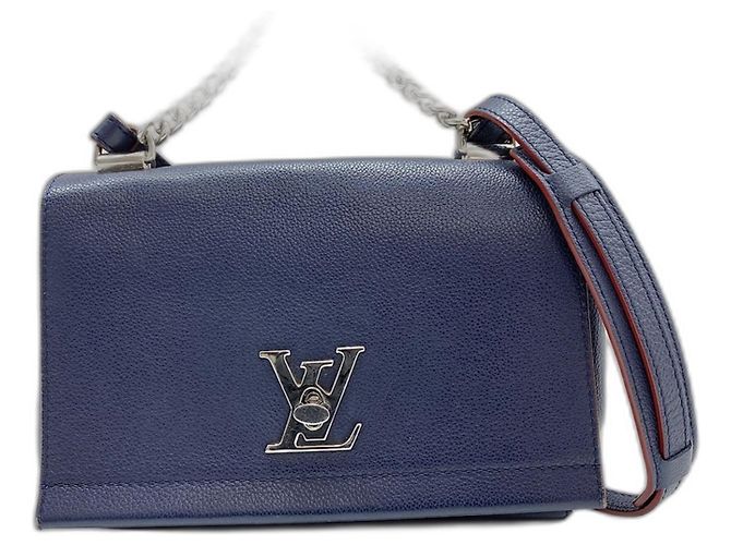 Borsa a tracolla Louis Vuitton Lockme II Blu navy
