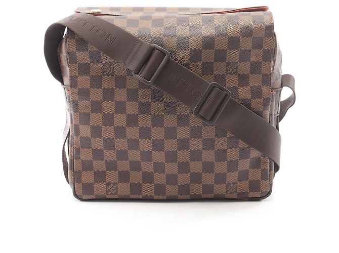 Bolsa de Ombro Louis Vuitton Naviglio Damier Ebene Marrom