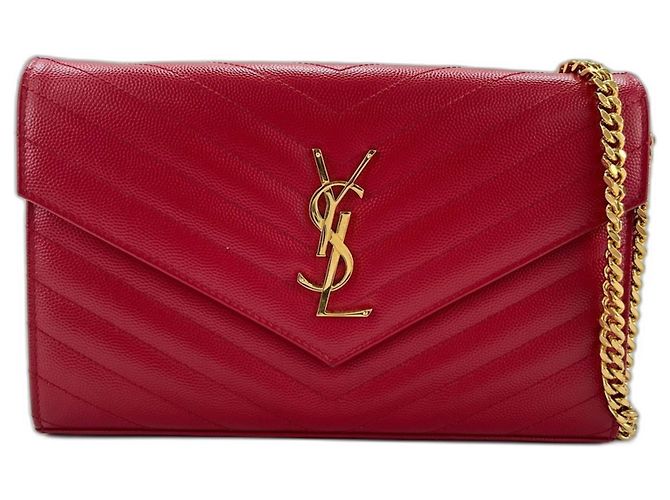 Borsa a tracolla Yves Saint Laurent Cassandra Rosso