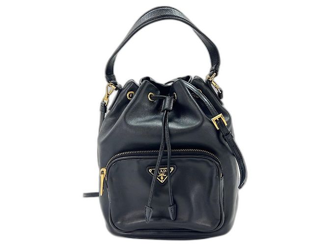 Borsa a tracolla Prada Duet in Black Nero
