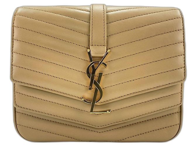Borsa a tracolla Yves Saint Laurent Sulpice Beige