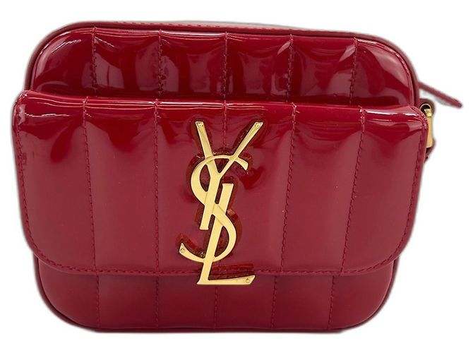 Borsa a tracolla Yves Saint Laurent Vicky Rosso