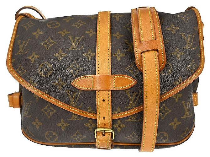 Louis Vuitton Saumur Monogram 30 Castaño