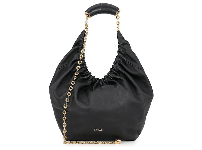 Borsa a tracolla Loewe Squeeze Medium Melona Palam Nero