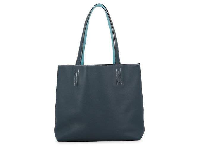 Hermès Bolso Tote Hermes Double Sens 28 Azul