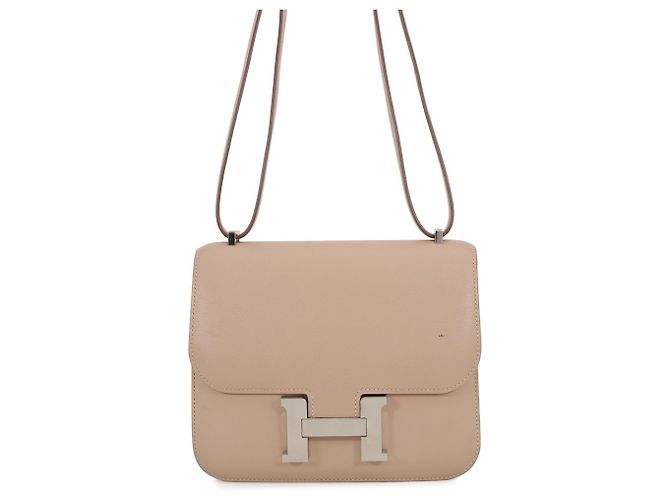Hermès Bolsa de ombro Hermes Mini Constance 3 em couro Swift Argile