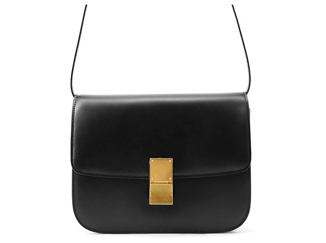 Céline Borsa a tracolla Celine Classic Box Medium Nero