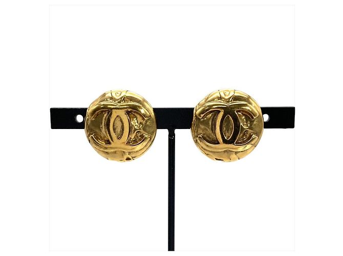Orecchini a clip Chanel Coco Mark Circle D'oro 