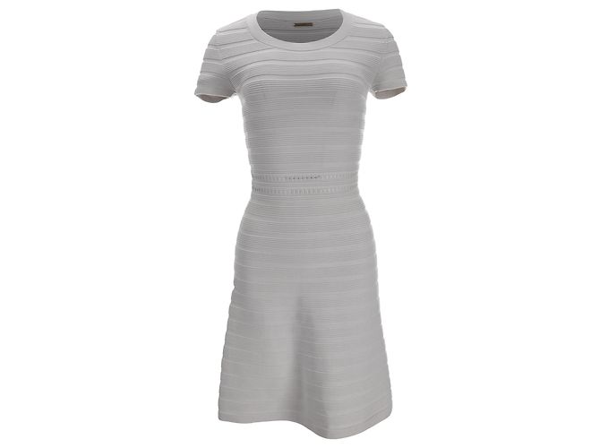 Abito bandage lunghezza ginocchio Michael Michael Kors in viscosa bianca Bianco Crudo