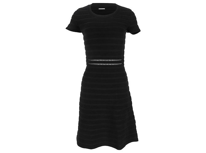 Vestido bandage largo hasta la rodilla Michael Michael Kors en viscosa negra Negro