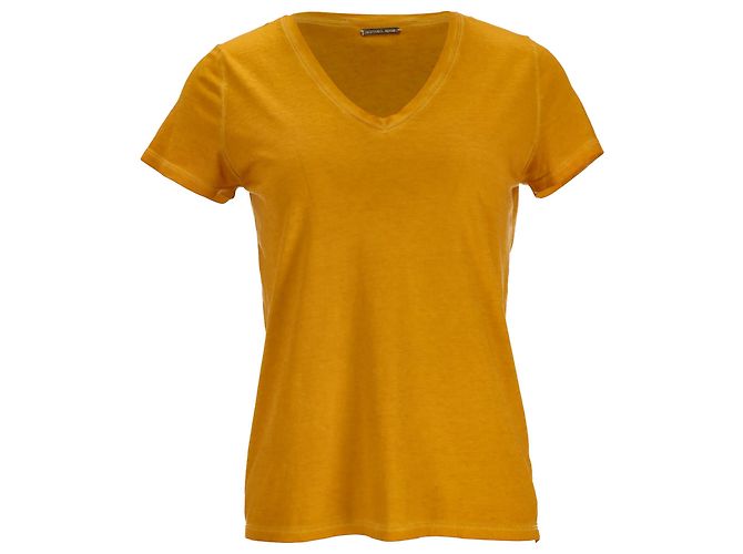 T-shirt com decote em V Michael Kors em algodão amarelo