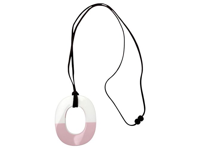 Hermès Collar de madera Hermes Isthme Rosa 
