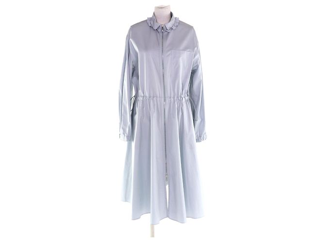 Vestido de algodón Hermès 38 Azul Azul claro