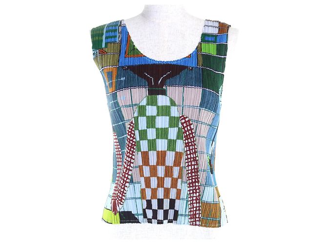 Issey Miyake Blusa PLEATS PLEASE Multi Polyester Multicolore