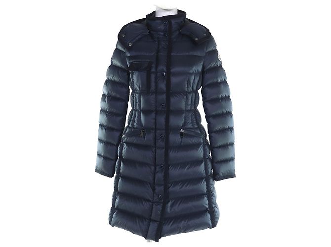 Abrigo de plumón de nailon MONCLER HERMINE Azul Azul marino