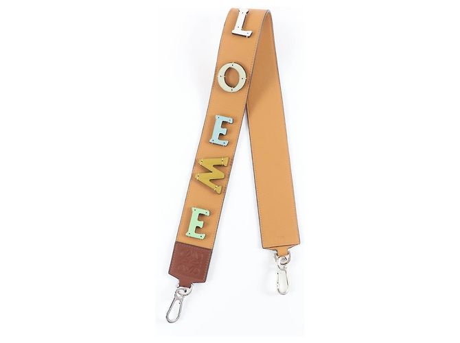 Alça de Ombro em Pele Anagram Loewe Marrom