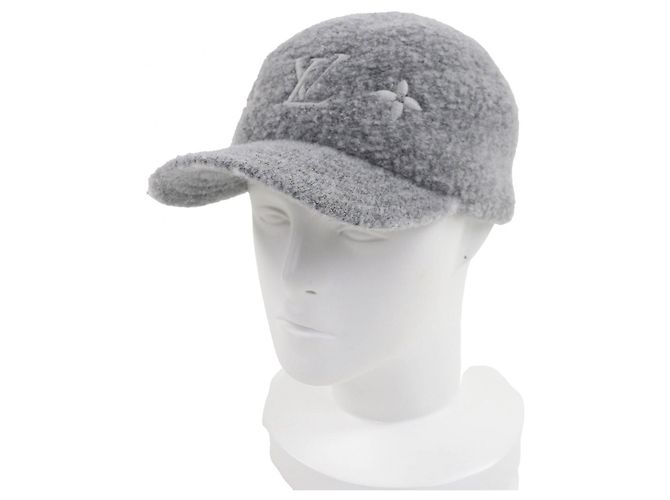 Boné de Algodão Monogram Woolgram Louis Vuitton Marrom