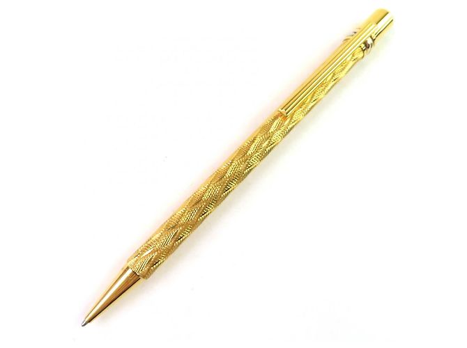 Cartier Trinity Wave Pattern Ballpoint Pen Golden