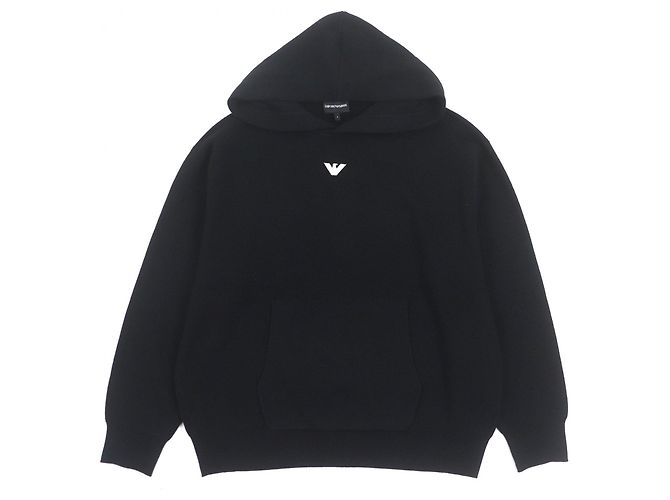 Emporio Armani Acryl-Hoodie Schwarz