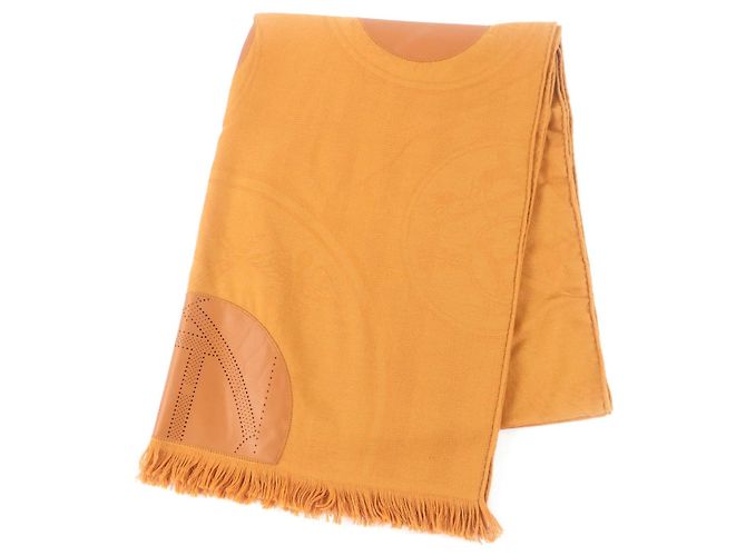 Sciarpa in cashmere Hermès New Libris Marrone
