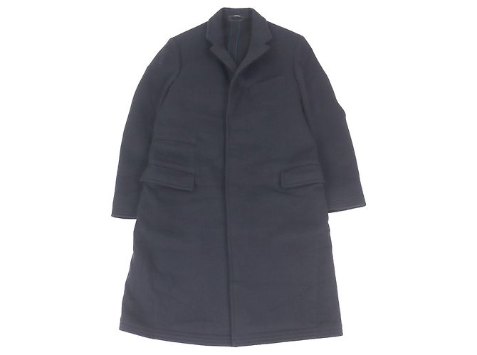 Abrigo de cachemira Hermès Chester46 Azul Azul marino