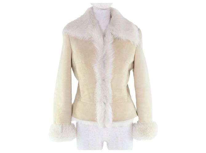 Autre Marque Giacca in pelle di pecora EPOCA Beige