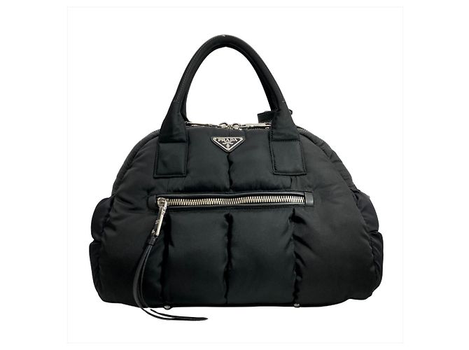 Bolsa de Mão 2-Way Prada Tessuto Bomber Preto