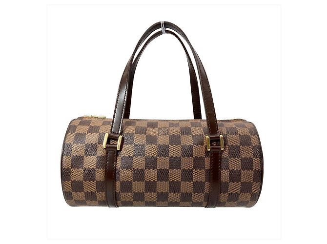 Bolsa de Ombro Louis Vuitton Papillon 26 Marrom Damier ebene