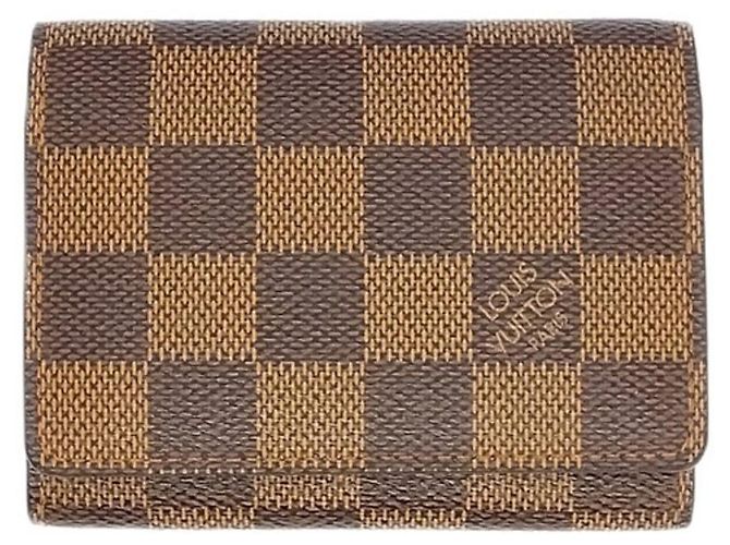 Tarjetero Louis Vuitton Damier Ebene Castaño