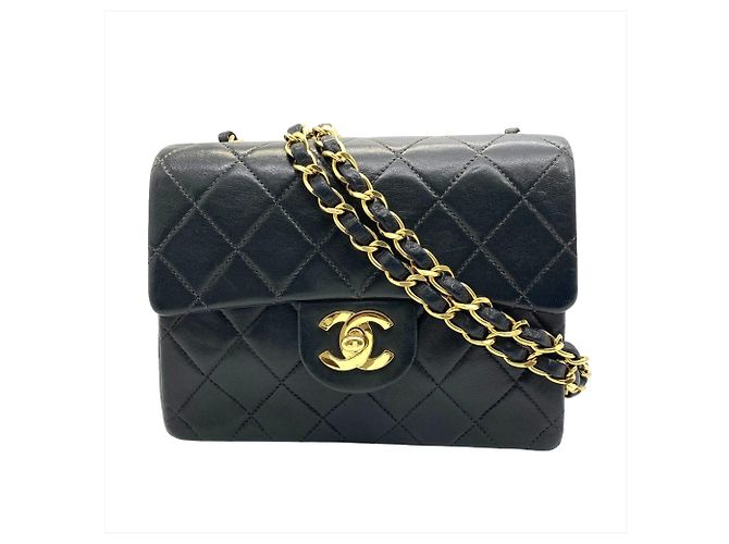 Borsa a spalla Mini Classic Matelassé Chanel Nero