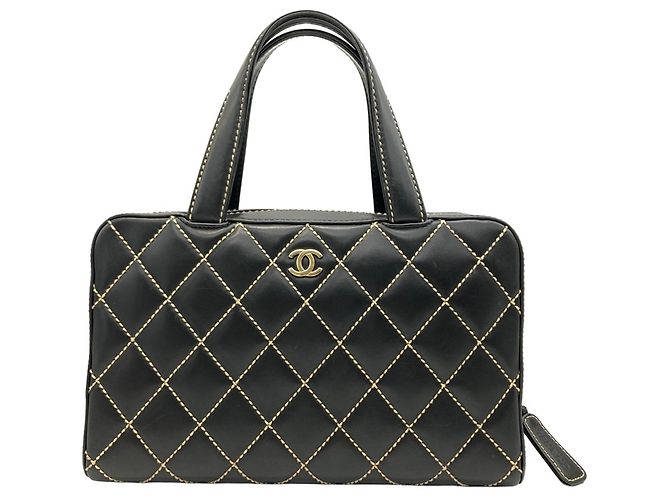 Borsa Chanel Coco Mark Wild Stitch Nero