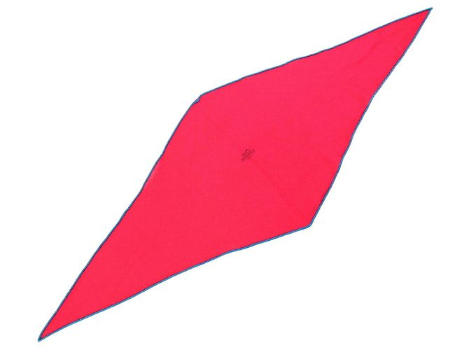 Hermès Hermes Losange Muster Schal Pink Blau
