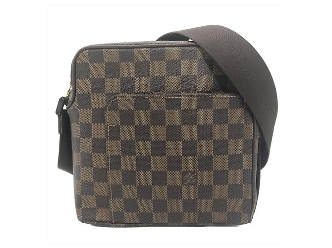 Bolsa de Ombro Louis Vuitton Olaf PM Marrom Damier ebene