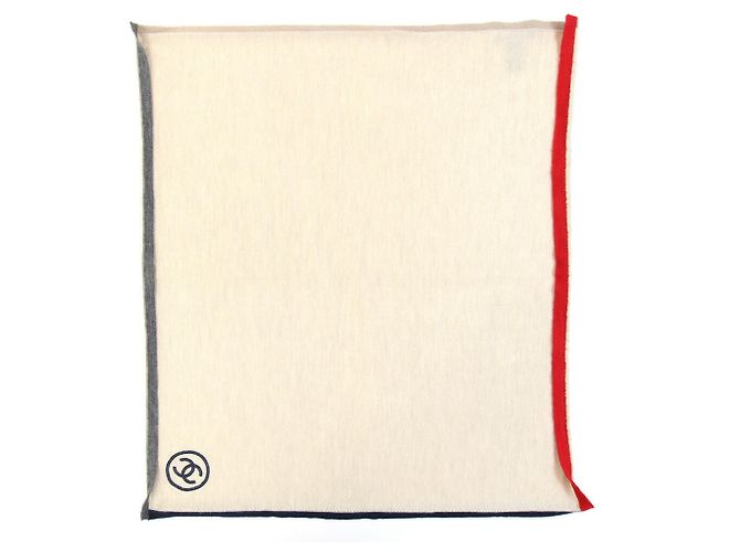 Sciarpa in cashmere e seta Chanel Marrone Rosso Beige Marrone chiaro Blu navy 