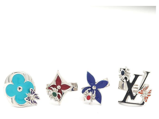 Ensemble de bagues Louis Vuitton Fairy Tale Noir Rouge Bleu Bleu Marine