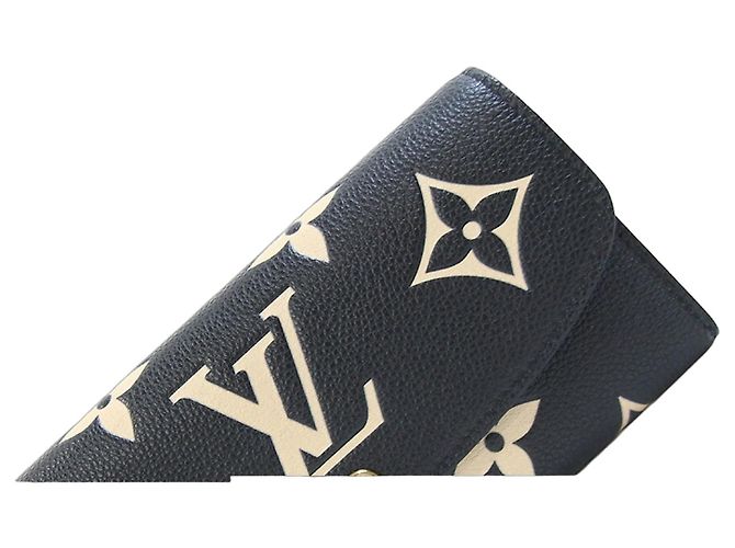 Louis Vuitton Monogram Empreinte Bi-fold Wallet Black Multiple colors
