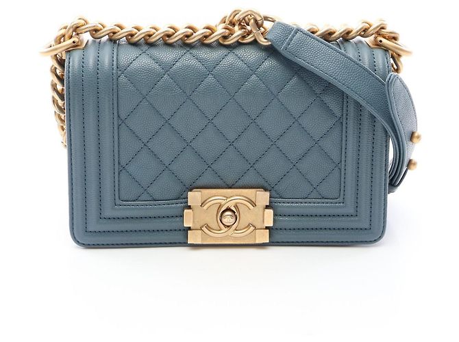 Borsa Chanel Boy Small in blu