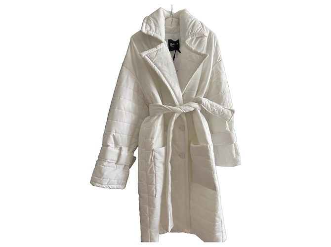 Autre Marque Cappotto trapuntato bianco 