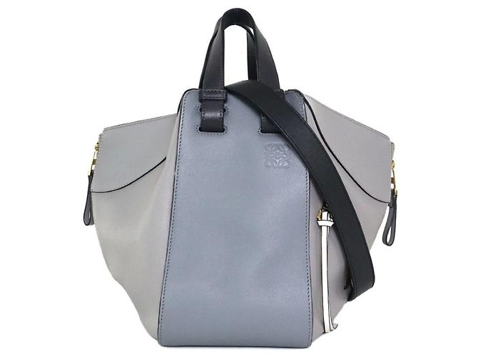Bolsa de mão em couro Loewe Hammock Small Marrom Preto