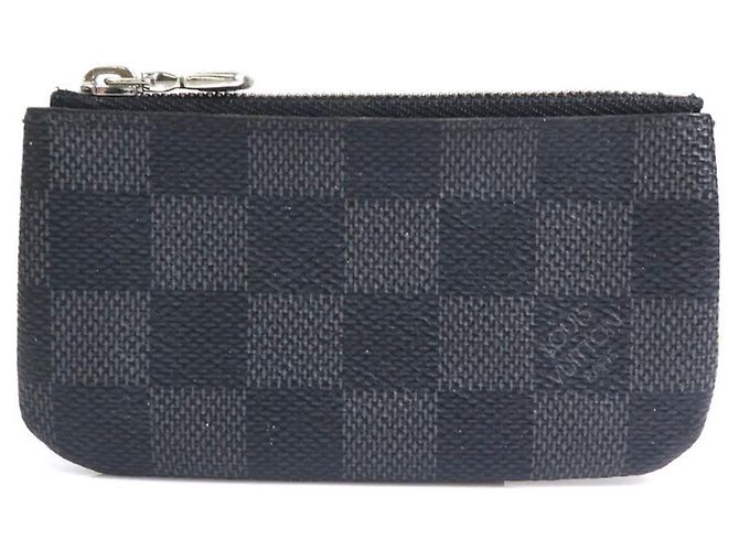Louis Vuitton Damier Graphite Coin Purse Brown Black