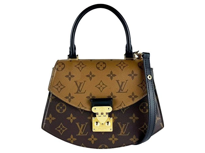 Borsa a tracolla Louis Vuitton Brown Monogram Reverse Marrone