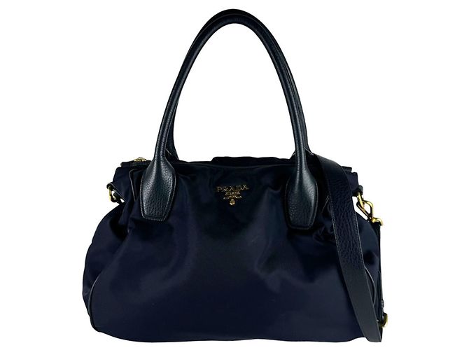 Prada Navy Handtasche/Schultertasche Marineblau