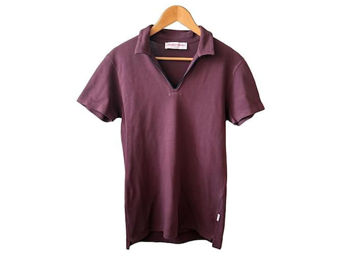 Autre Marque Orlebar Brown "Mawson" Damson Polo Shirt Dark red 