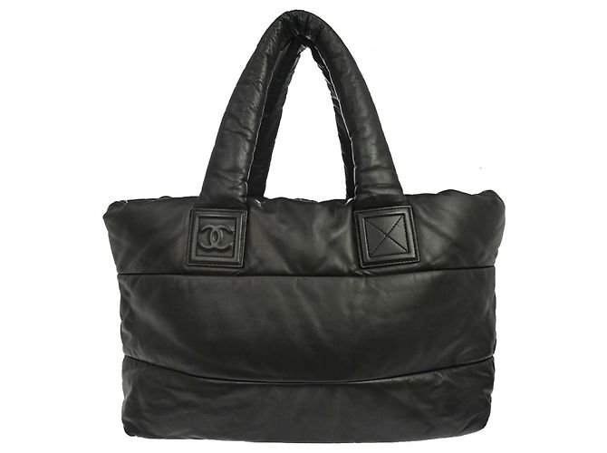 Chanel Coco Cocoon Reversible Tote Quilted Lambskin Medium Black