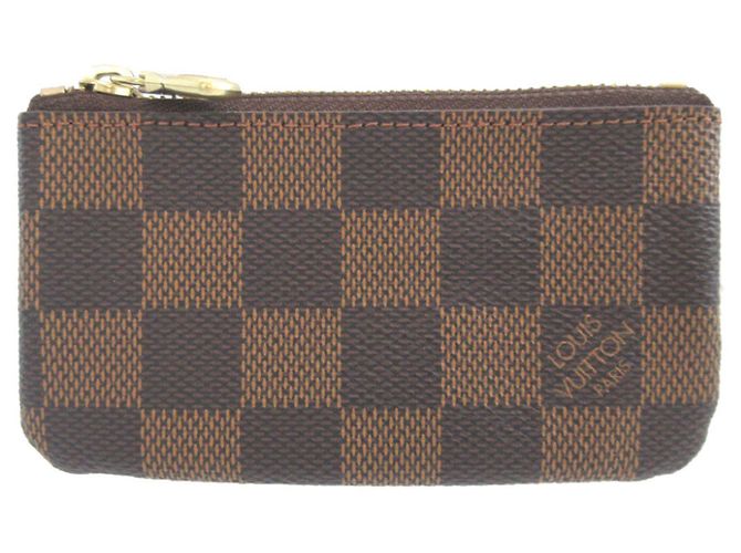 Louis Vuitton Damier Pochette Clé Coin Case Brown Damier ebene