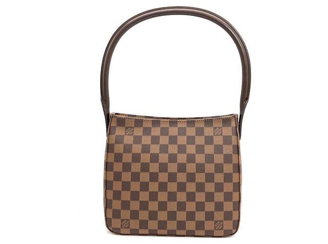 Borsa Louis Vuitton Looping MM Marrone Damier ebene