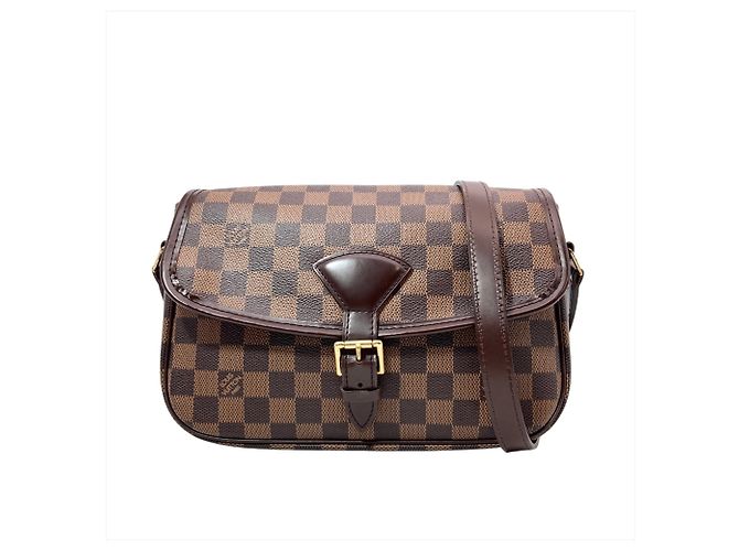 Bolsa de Ombro Louis Vuitton Sologne Special Order Marrom Damier ebene