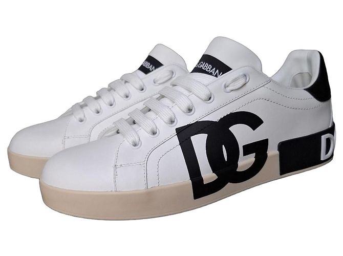 Dolce & Gabbana Portofino Sneaker Schwarz Weiß Beige